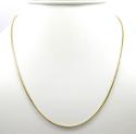14k solid yellow gold solid skinny franco chain 16-24 inch 1.4mm 