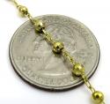 14k yellow gold disco bead super skinny rosary chain 26 inch 2.8mm