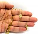 14k yellow gold disco bead super skinny rosary chain 26 inch 2.8mm