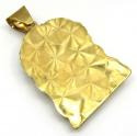 10k yellow gold medium jesus face solid back pendant .40ct