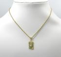 10k yellow gold micro classic jesus face pendant 