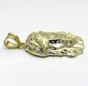 10k yellow gold side face medium jesus pendant