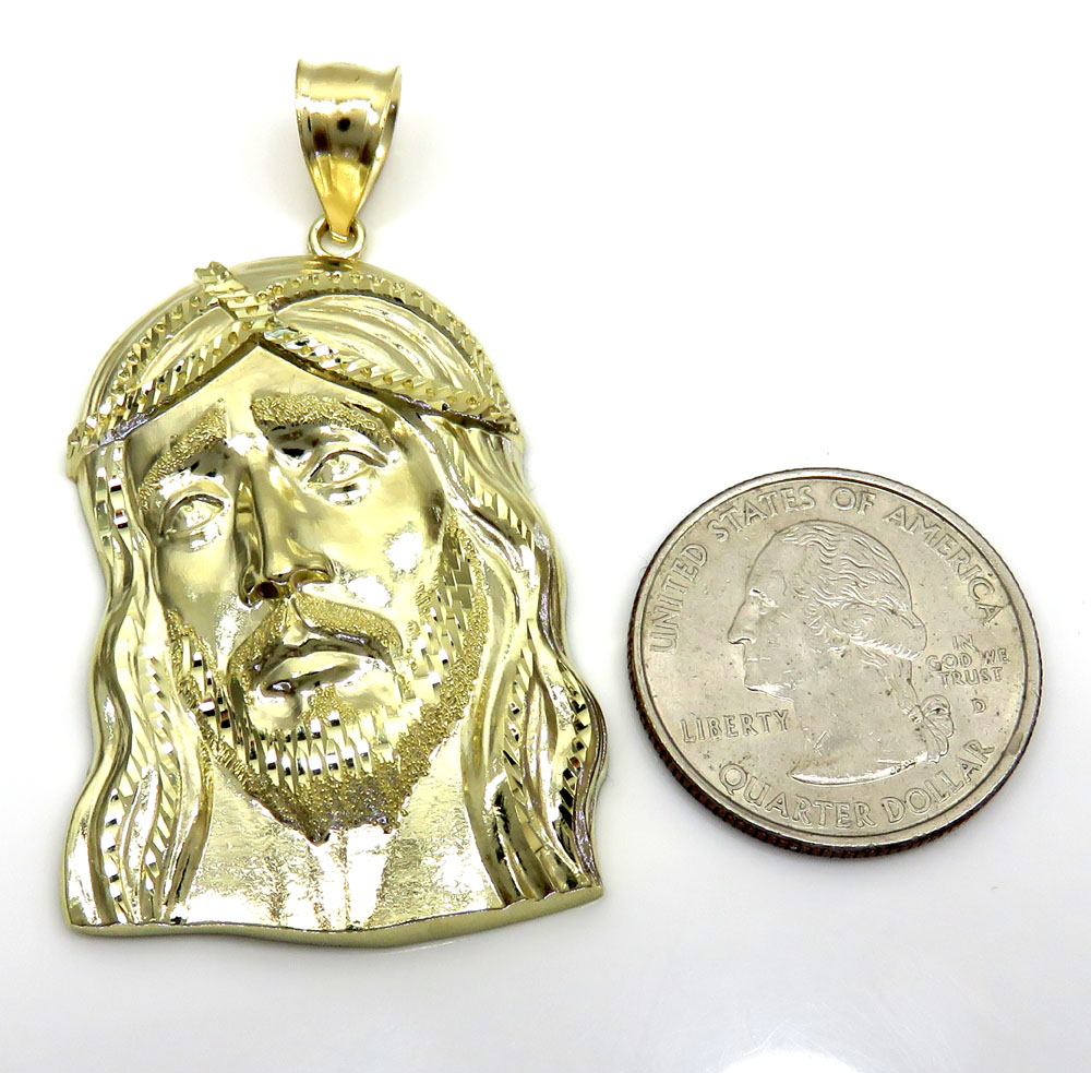 Large gold jesus pendant Clearance