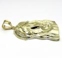 10k yellow gold large long face jesus pendant