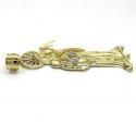 10k two tone gold  halo grim reaper pendant 