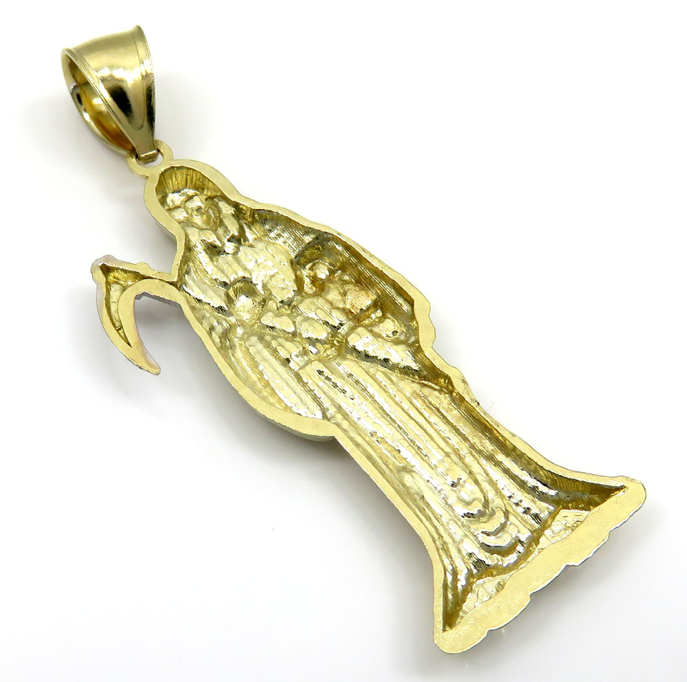 10k two tone gold medium grim reaper pendant  - Image 3