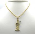10k two tone gold medium grim reaper pendant 