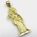 10k two tone gold small grim reaper pendant 