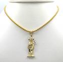 10k two tone gold small grim reaper pendant 