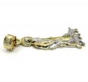 10k yellow gold small saint lazarus of bethany pendant
