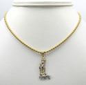 10k yellow gold small saint lazarus of bethany pendant