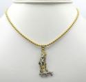 10k yellow gold small saint lazarus of bethany pendant