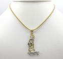 10k yellow gold large saint lazarus of bethany pendant