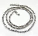 14k white gold diamond cut ball chain 16-24 inch 2.3mm 