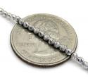 14k white gold diamond cut ball chain 16-24 inch 2.3mm 