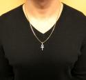 10k yellow gold diamond mini ankh cross 0.26ct