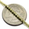 14k yellow gold diamond cut bead chain 16-24 inch 2.3mm