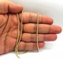 14k yellow gold diamond cut bead chain 16-24 inch 2.3mm