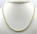 14k yellow gold diamond cut bead chain 16-24 inch 2.3mm