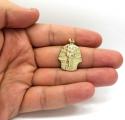 10k yellow gold diamond cut small king tut egyptian pendant