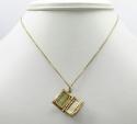 14k yellow gold star of david torah book pendant 