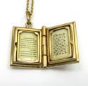 14k yellow gold star of david torah book pendant 