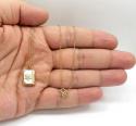 14k yellow gold star of david torah book pendant 