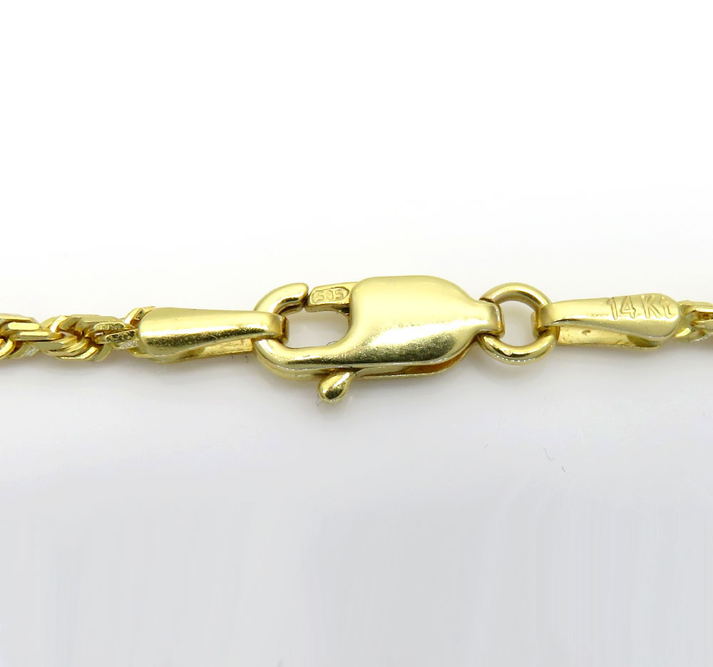 Buy 14k Solid Yellow Gold Rope Chain 24 Inch 2mm Online at SO ICY JEWELRY