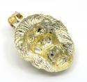 10k yellow gold medium 3d lion head pendant