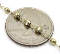 14k yellow gold diamond cut bead rosary chain 26 inch 3mm