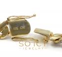 10k solid yellow gold xl diamond miami bracelet 8.50 inch 17mm 11.15ct