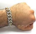 10k solid yellow gold xl diamond miami bracelet 8.50 inch 17mm 11.15ct