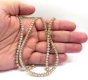 14k yellow gold 3 prong round diamond tennis link chain 27.50 inches 4.80mm 35.00ct