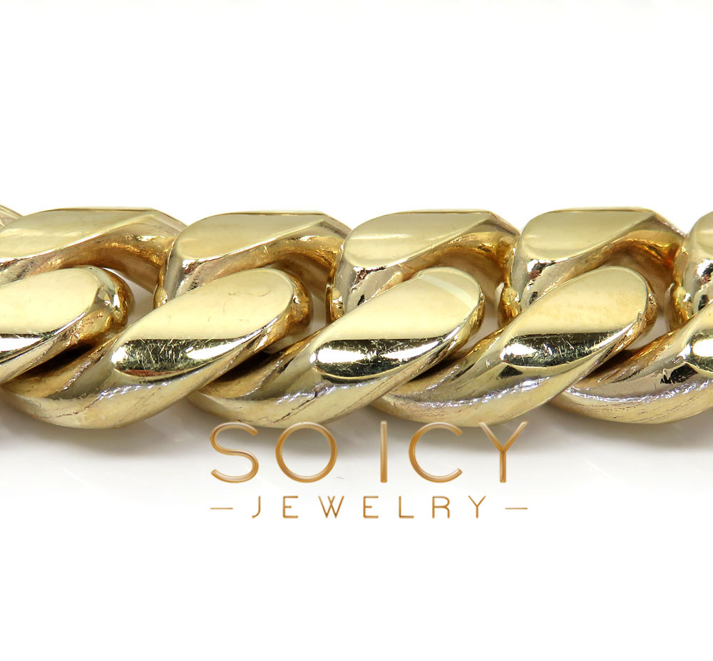 10k yellow gold solid kilo miami chain 30 inch 22mm