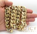 10k yellow gold solid kilo miami chain 30 inch 22mm