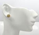 10k yellow gold canary 7 row cube diamond earrings 0.55ct