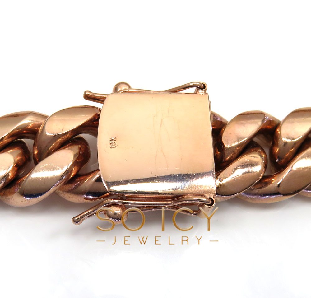 10k rose gold kilo miami chain 30 inch 22mm wide 