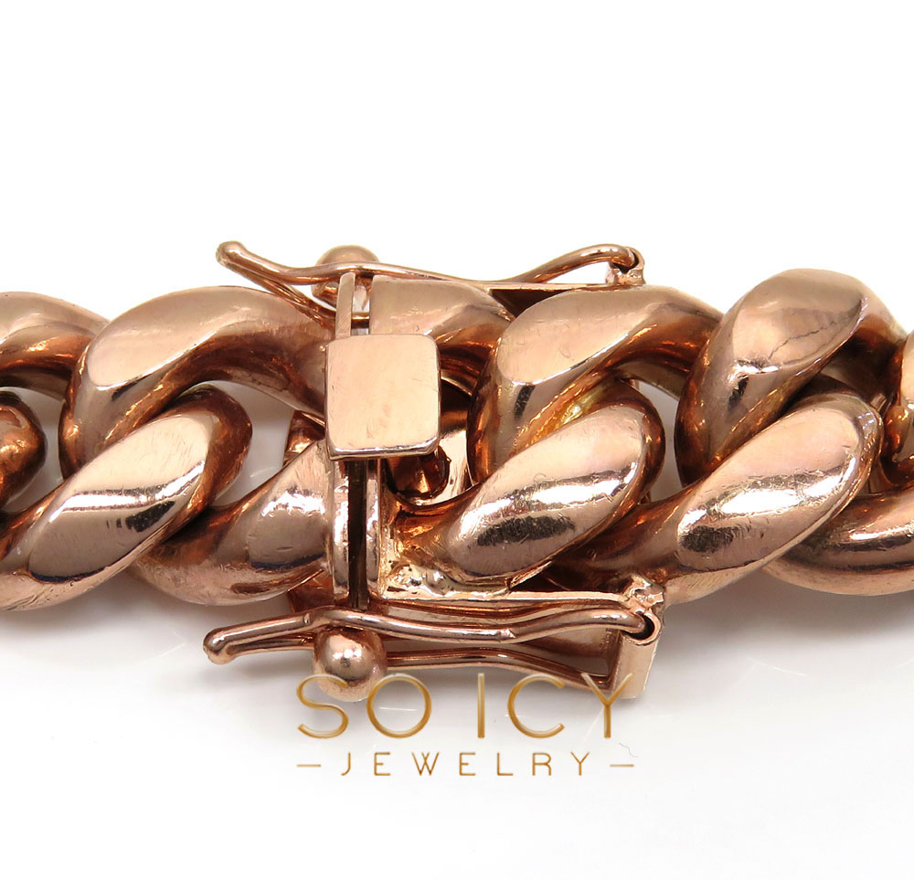 10k rose gold kilo miami chain 30 inch 22mm wide 