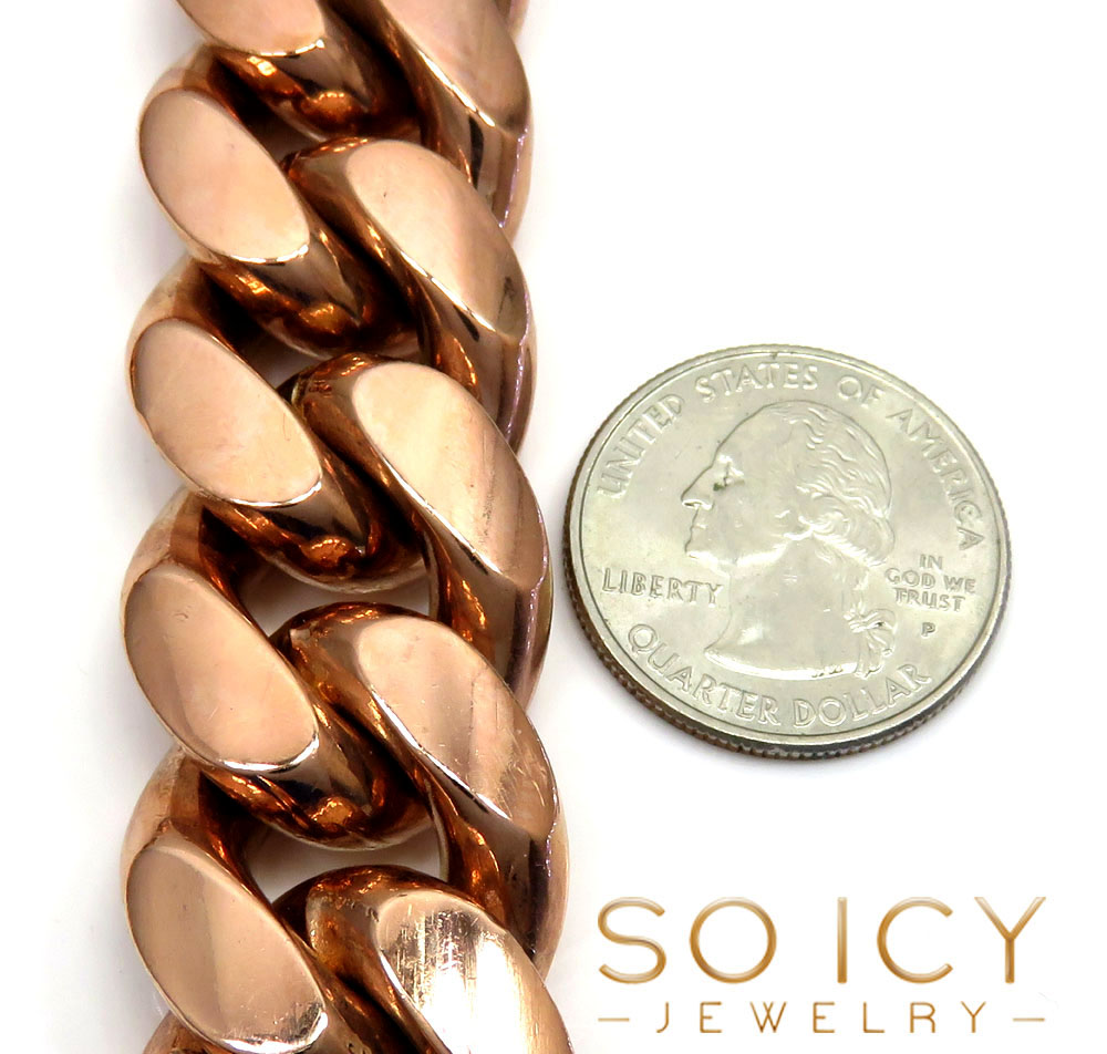 10k rose gold kilo miami chain 30 inch 22mm wide 
