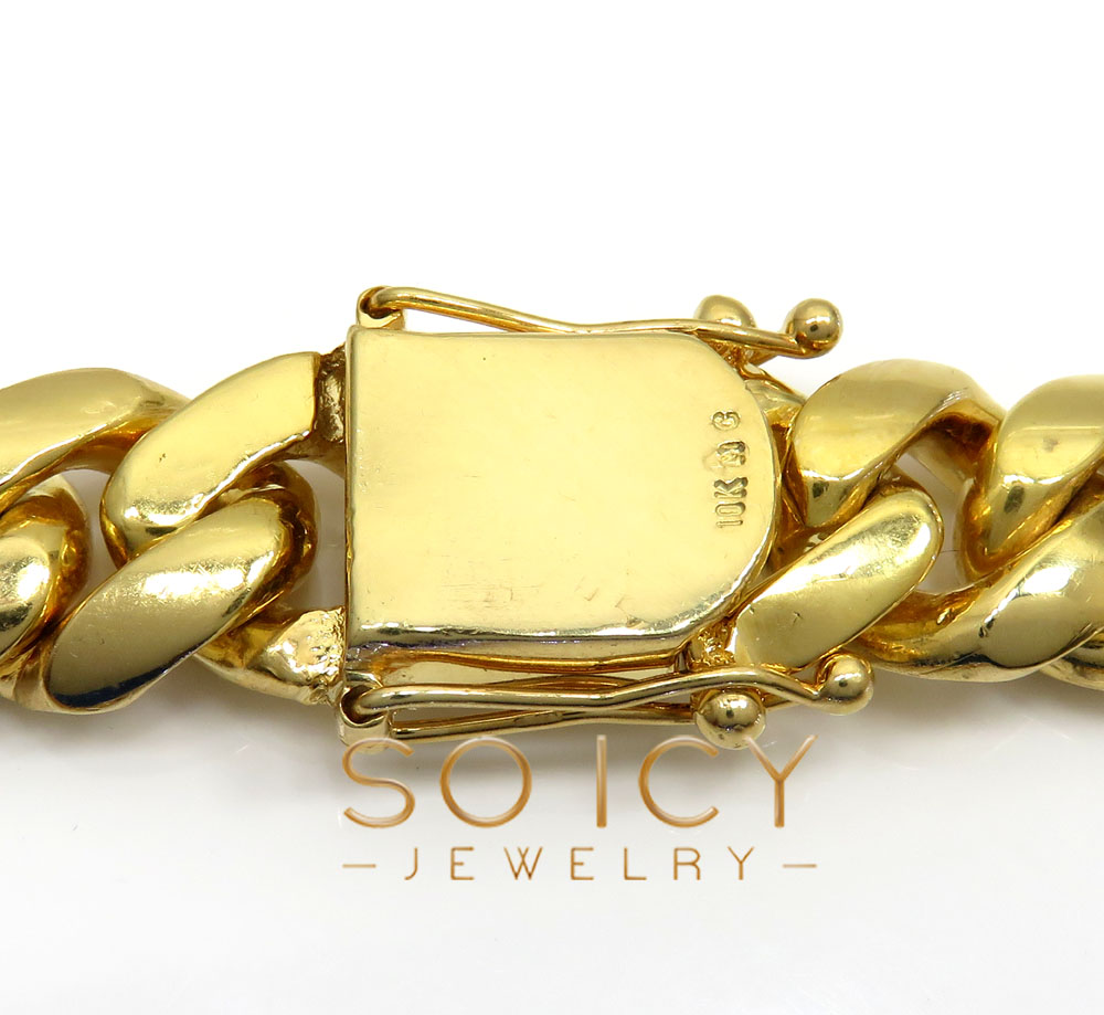 10k yellow gold big miami chain 30 inch 16mm wide 