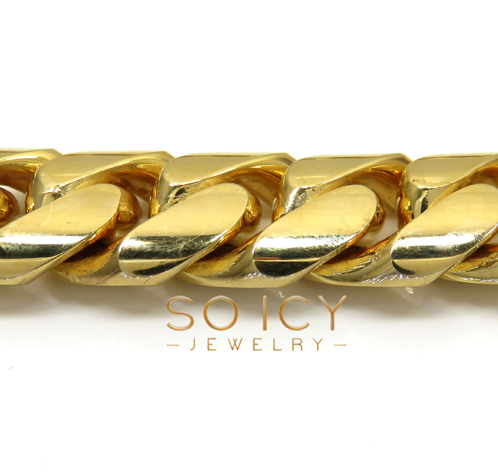 10k yellow gold big miami chain 30 inch 16mm wide 