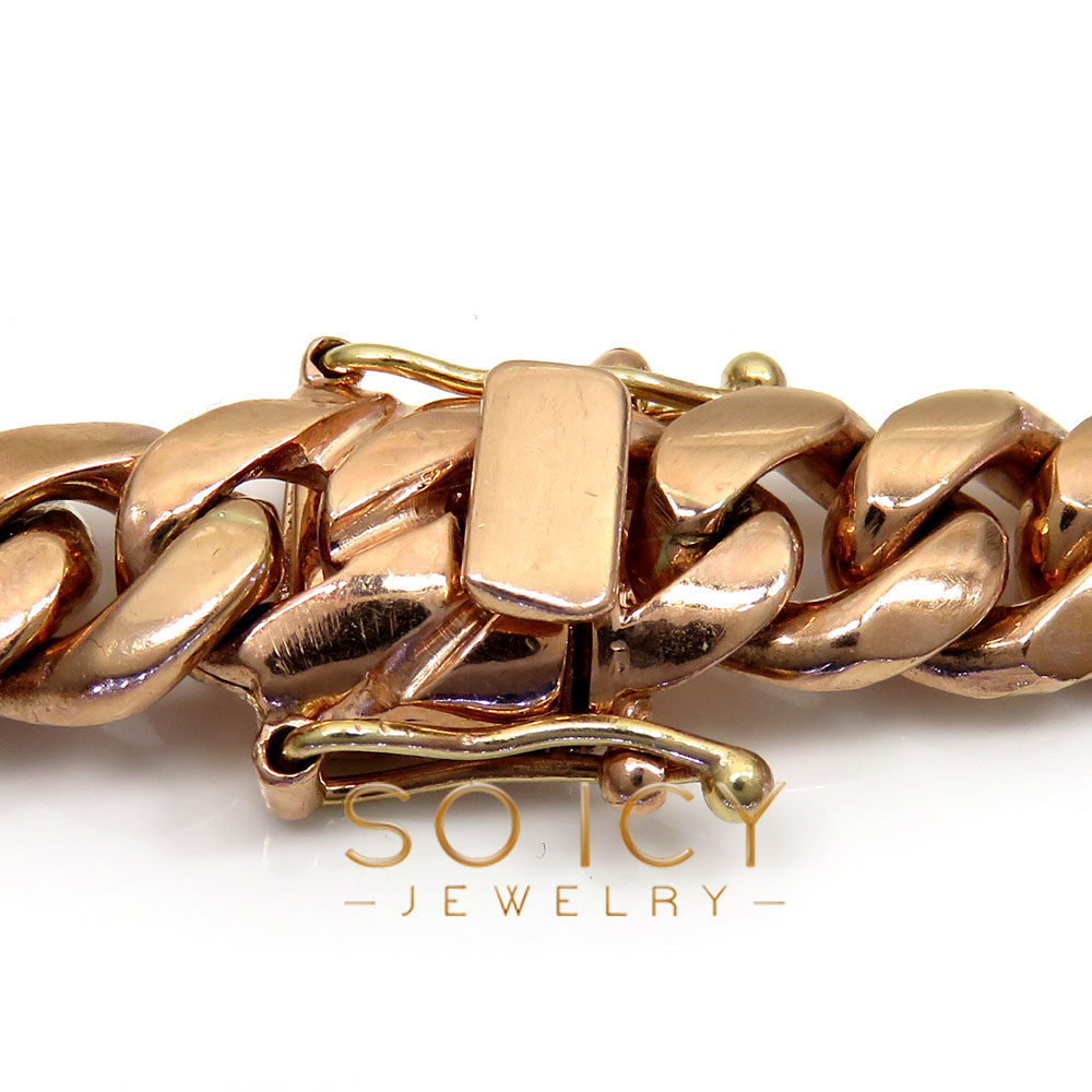 10k rose gold miami chain 20-30