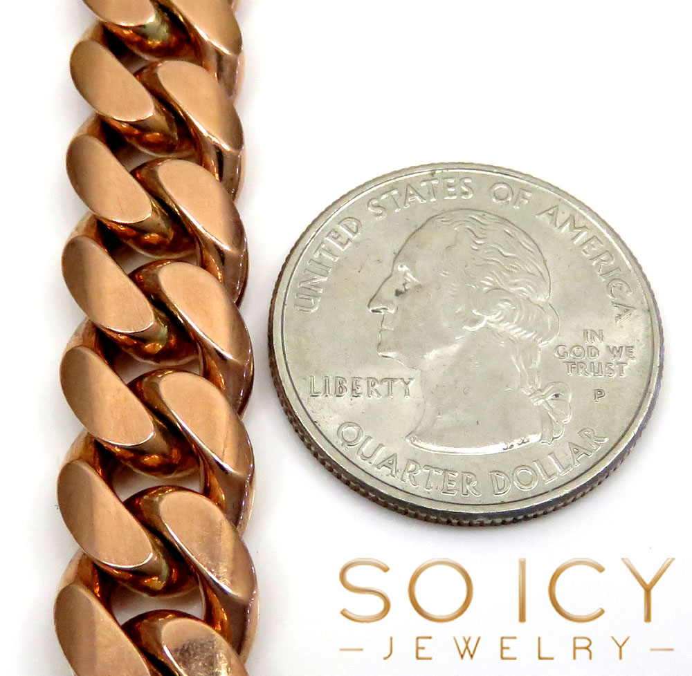 10k rose gold miami chain 20-30