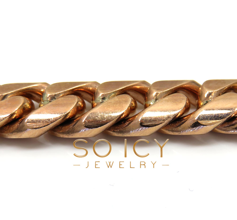 10k rose gold miami chain 20-30