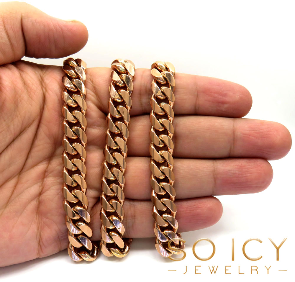 10k rose gold miami chain 20-30