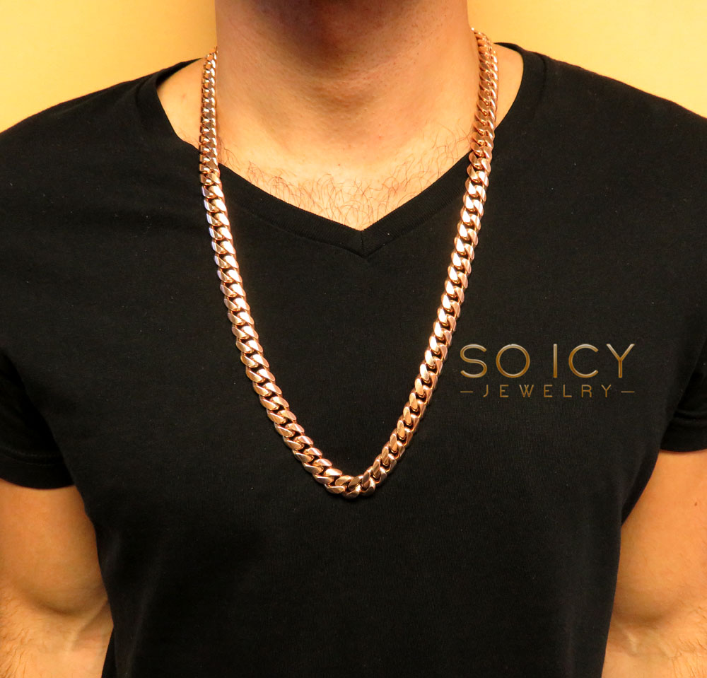10k rose gold miami chain 20-30