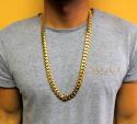 10k yellow gold two sided diamond miami chain 30 inch 14.5mm 