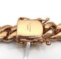 10k rose gold two sided diamond miami chain 30 inch 13.8mm 
