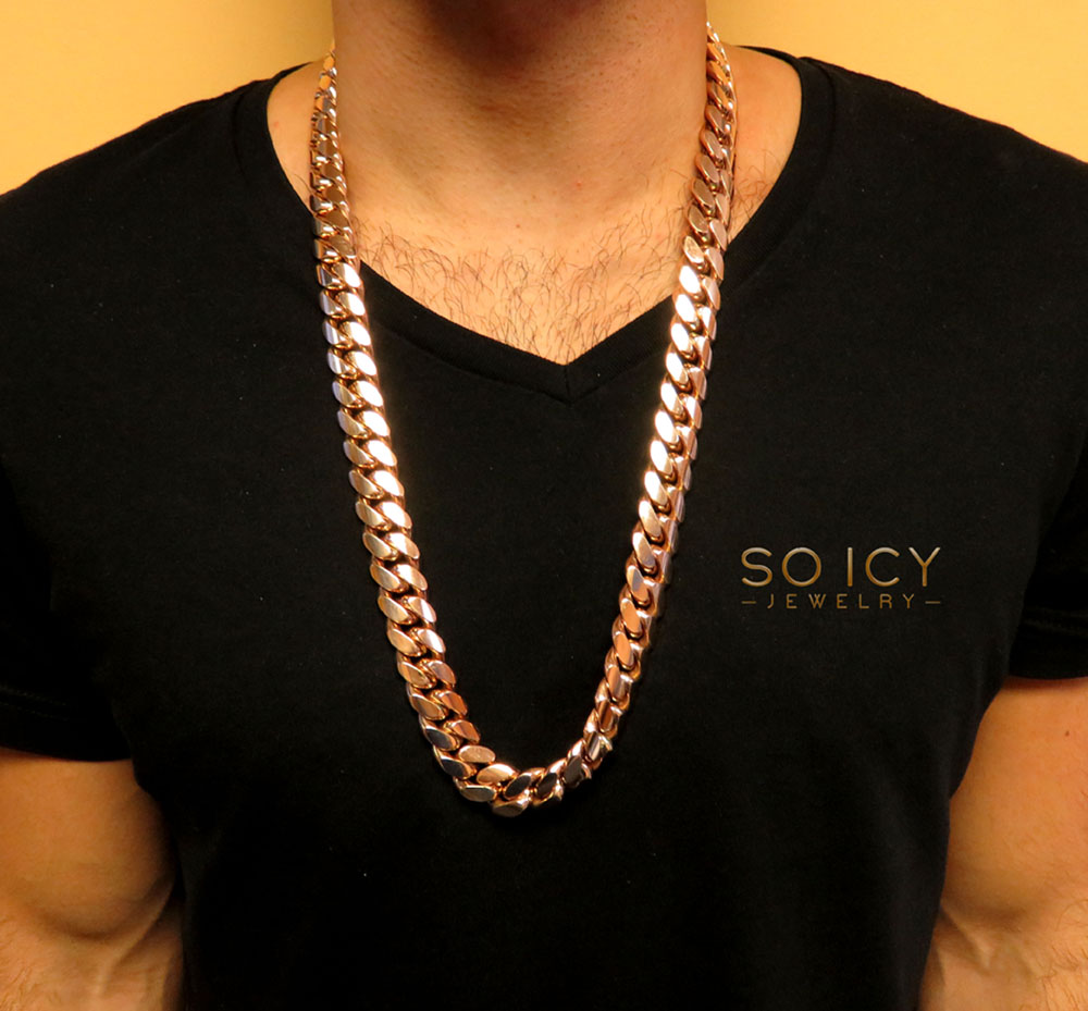 10k rose gold half kilo miami chain 30 inch 16.2mm - Image 7