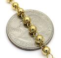 10k yellow gold smooth bead skinny rosary chain 26 inch 4mm